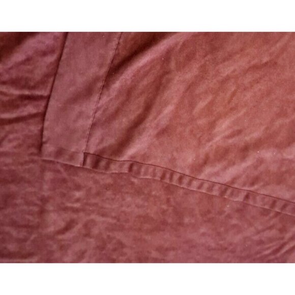 Rust Microfiber Curtain Valance Set Linden Street Reddish Brown Scalloped - Picture 7 of 7